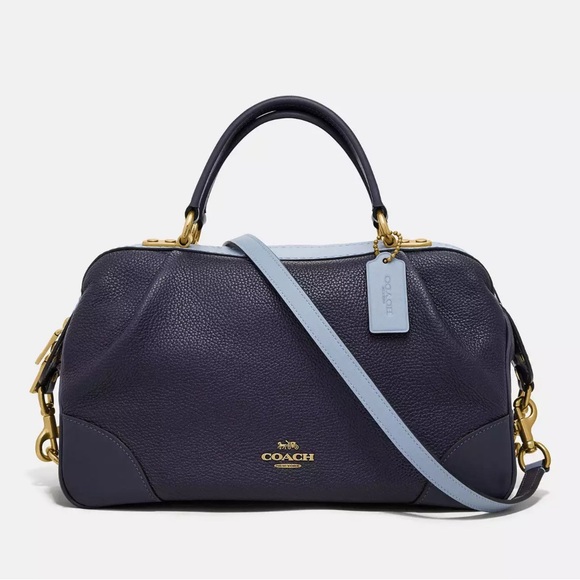 NWT Coach Lane Hues of Blues Colorblock Satchel MSRP$395 SOLD OUT ONLINE - Picture 2 of 16